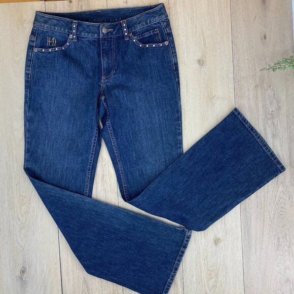 Harley-Davidson Denim - Harley Davidson Women's Boot Cut Rhinestone Jeans Sz 6​​​​